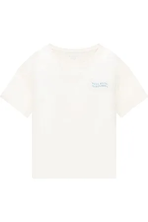 TOM TAILOR Mädchen Kinder T-Shirt mit Print 1035118, Weiß, 140