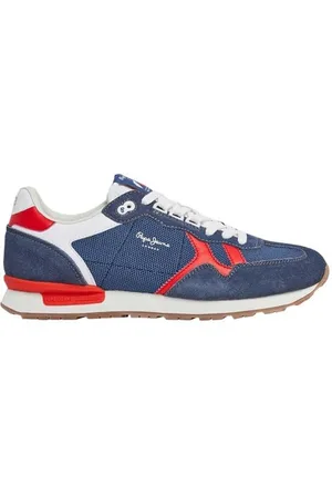 Pepe Jeans Herren Brit Retro M Sneaker, Blau (Washed Navy Blue), 9