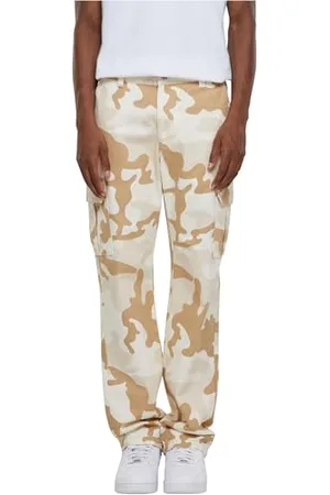 Urban classics Herren Cargohose Straight Leg Camo Cargo Pants, Cargohose für Männer, Camoflage, Baumwolle, , 38