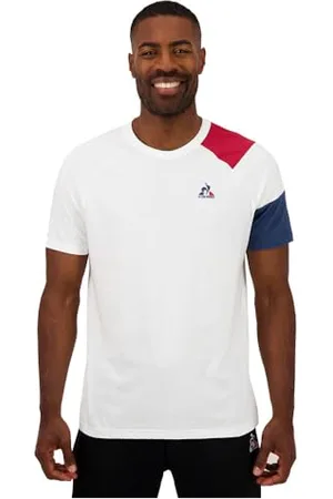 Le Coq Sportif Herren Bat Sp Tee Ss N°1 M T-Shirt, weiß, S