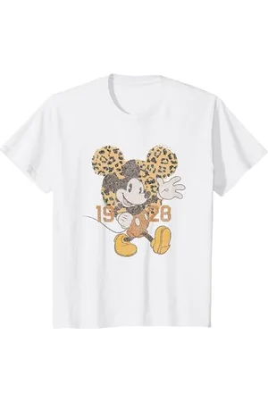 Disney Kinder Mickey Mouse Leopard Wave T-Shirt