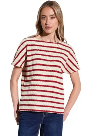 Street one Damen A323143 Gestreiftes Strukturshirt, , 46