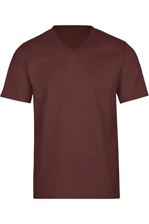 Trigema Damen T Shirt mit V Ausschnitt, Baumwolle, einfarbig - 537203