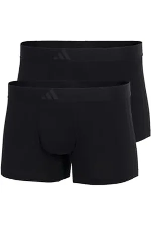 adidas Herren Boxershorts 2er Pack-Low Rise Trunk (2PK) -Active Flex Cotton 3 Stripes Unterwäsche, , S