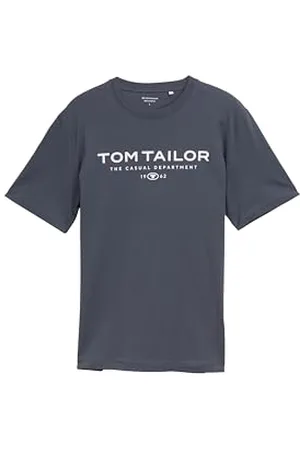 TOM TAILOR Denim TTAEDAN Straight Fit Jeans, Used Dark Stone Grey Denim, 34/30
