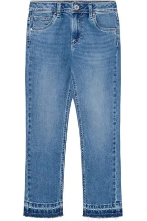 Pepe Jeans Mädchen Tapered Jeans Hw Jr, Blau (Denim), 14 Jahre