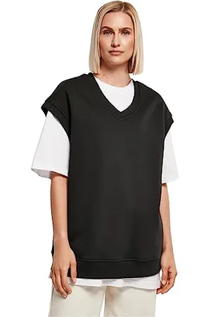 Urban classics Damen Ladies Oversized Sweat Slipover Sweatshirt, Black, S