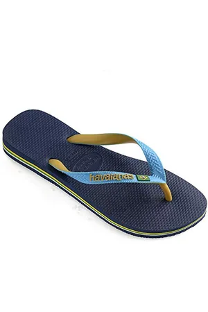 Havaianas Unisex Brasil Mix Flip flops, Marineblau / Türkis / Verbranntes Gelb 35/36 EU