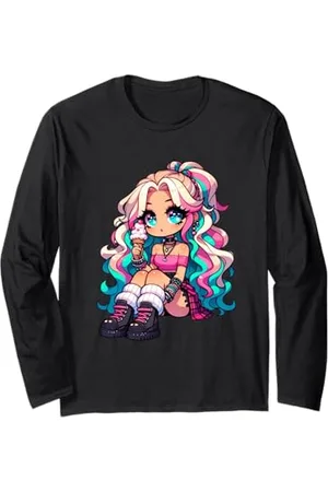 Beauty Niedliches Mädchen-Grafikdesign Langarmshirt