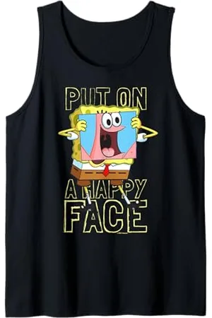 Spongebob Sponge Bob - Schwammkopf Put On A Happy Face Patrick Tank Top