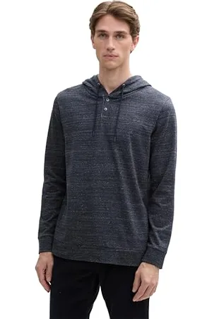 TOM TAILOR Herren Longsleeve mit Kapuze, , XL
