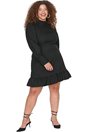 Trendyol Damen Mini A-line Regular Plus Size Dress Kleid, , 42