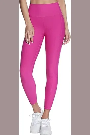Skechers Damen GOFLEX Rib FL HW Legging Jogginghose Damen, Pink