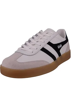 Gola Unisex Viper Leather Sneaker, White/Black/Gum, 40 EU