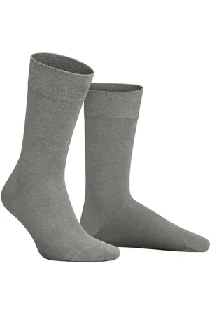 Hudson Herren Socken Relax Cotton druckfreier Bund silber 0525 45-46