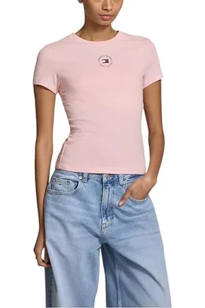 Tommy Hilfiger Damen TJW Slim Essential Logo 2 Tee DW0DW20316 S/S T-Shirt, , XL