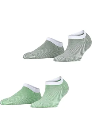 ESPRIT Damen Sneakersocken Fine Stripe Multipack W Sn Baumwolle kurz gemustert 2 Paar, , 35-38