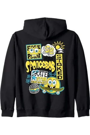 Spongebob Sponge Bob - Schwammkopf Skateboar Skate Star Kapuzenjacke