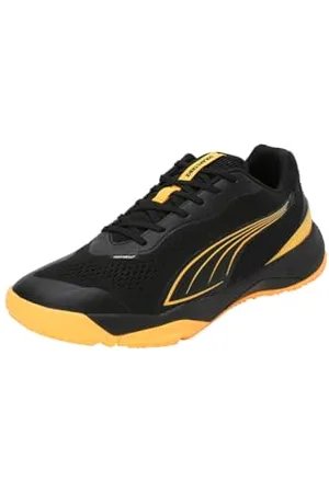 PUMA Unisex Solarstrike III Indoor Court Shoe, Black-Sun Stream White, 36 EU