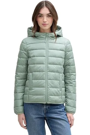 TOM TAILOR Damen Lightweight Steppmantel mit Kapuze, , XL