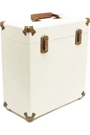 Gpo CASE12 Tragbares Aufbewahrungsbox für 12" Schallplatten (für bis zu 30 Vinyl-Schallplatten)