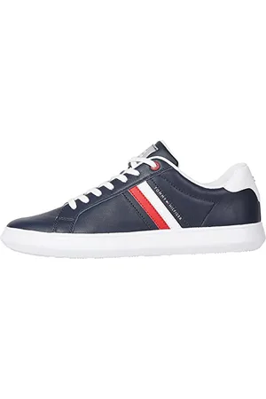Tommy Hilfiger ESSENTIAL LEATHER CUPSOLE Cupsole Sneaker Herren, Blau , 45 EU