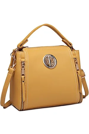 MISS LULÙ Handtasche Damen Schultertasche Henkeltasche Pu Leder Elegant Umhängetasche Mittlere Top Griff Tasche
