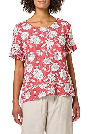 Blue Seven Damen Alloverdruck, Rundhals Bluse, , 42
