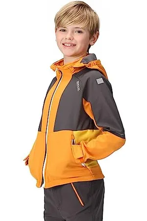 Regatta Jungen Haydenbury Softshelljacke, Orange Pepper or Seal Grey