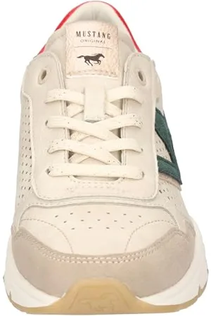 Mustang Damen 1512-302 Schnuerhalbschuh, ivory, 41 EU