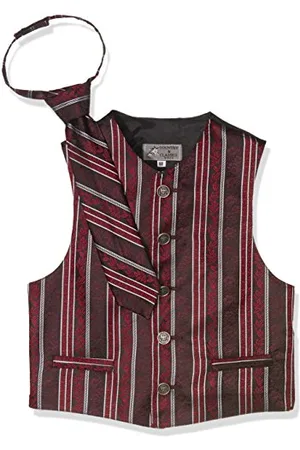 G.O.L. Jungen Anzugweste Trachten-Jacquard-Weste mit Krawatte, , 98