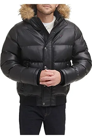 Tommy Hilfiger Herren Steppjacke Arctic Cloth Schnorchel Bomberjacke mit abnehmbarer Kapuze (Standard und Big & Tall), , M