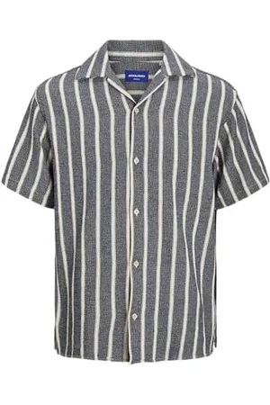 JACK & JONES Jorcoba Stripe Resort Shirt Ss Sn