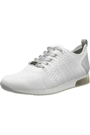 ARA Damen Lissabon Sneaker, Grau (Weiss, Silber 08), 36.5 EU