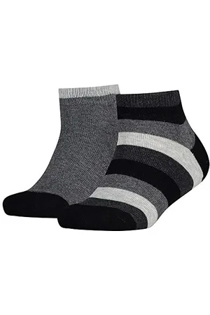 Tommy Hilfiger Jungen Socken TH KIDS BASIC STRIPE QUARTER, 2er Pack, Gestreift, Gr. 31 (Herstellergröße: 31-34), (black 200)