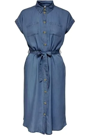 ONLY Damen Onlpema Hannover Ss DNM Sh Dress Qytnoos, , S