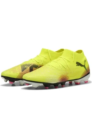 PUMA Unisex Future 8 PRO FG/AG Fussballschuh, Yellow ALERT Black-Sun Struck, 45 EU