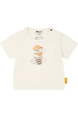 Steiff T-Shirt Kurzarm EU Größe 86 , Kurzarm Shirt, Sommer Shirt für Kinder, Babyoberteil, ideales Basic Shirt, bequem und weich, waschmaschinenfest
