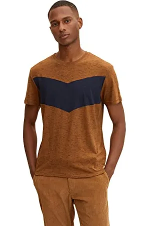 TOM TAILOR Herren T-Shirt mit Melange Optik 1033017, , M