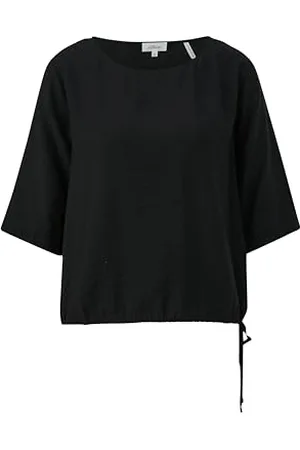 QS by s.Oliver Damen 2144414 Bluse Kurzarm mit Tunnelzug, , 38