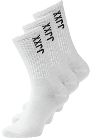 JJXX JACK & JONES Damen Jxmoreno Acc 3-pack Sn Socken, Weiß - Schwarz, Einheitsgröße EU