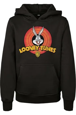 Mister Tee Jungen MTK156-Kids Looney Tunes Bugs Bunny Logo Hoody Kapuzenpullover, Black, 146/152