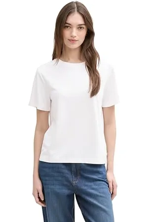 TOM TAILOR Damen 1041160 T-Shirt, 20000-White, Medium