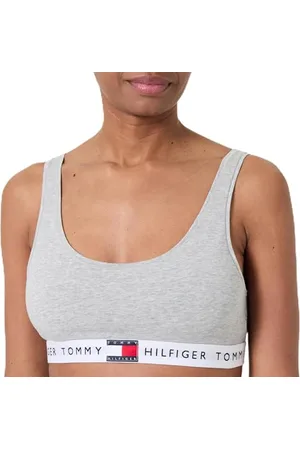 Tommy Hilfiger Damen Bralette Unlined mit Logobund, Grau (Light Grey Heather), XL
