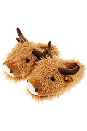 Aroma Home Shoes Unisex Highland Cow Hausschuhe mit offenem Rücken, , Medium
