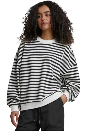 Urban classics Damen Sweatshirt Ladies Oversized Striped Crewneck, Sweatshirt für Frauen, Oversized, , XXL