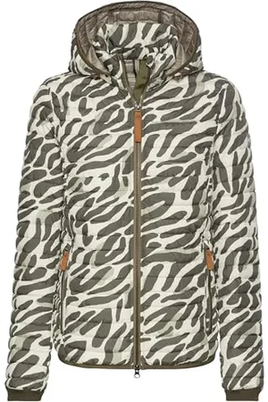 Camel Active Damen 330660-5f63 Jacke, Weiß-Braun, 36 EU