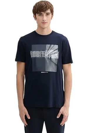 TOM TAILOR Herren T-Shirt mit Fotoprint, , XL