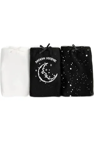 Koton Women Bow Tie Detail Printed Cotton 3 Pack Panties