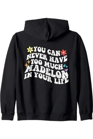 Personalized First Name outfit For Women Retro Groovy Du kannst nie zu viel Madelon in deinem Körper haben Kapuzenjacke